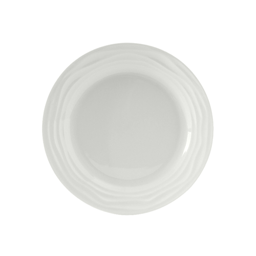 Tuxton GDP-002 6-1/4" Porcelain Porcelain White Round Plate (2 Dozen Per Case)