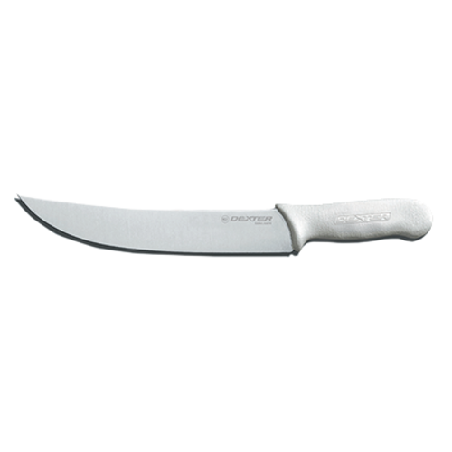 Dexter S132-12PCP 12" White Sani-Safe Cimeter Steak Knife with Polypropylene Handle
