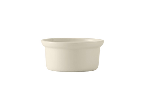 Tuxton BEB-1206 5" 9-1/2 Oz. Ceramic American White/Eggshell Round Casserole Dish (1 Dozen)