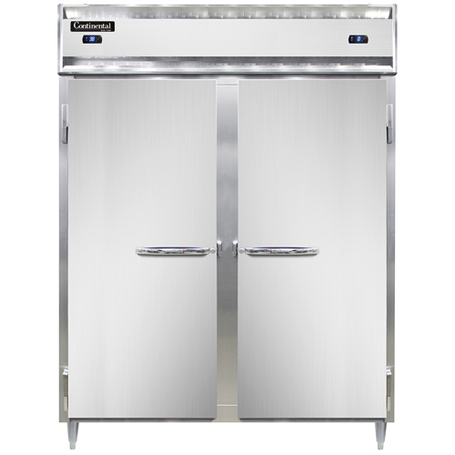 Continental Refrigerator DL2RFES-SS 57" W Two-Section Solid Door Reach-In Designer Line Refrigerator/Freezer