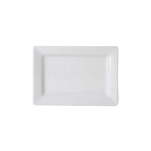 Tuxton GSP-550 Porcelain Porcelain White Rectangular Plate (1 Dozen)