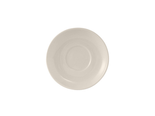 Tuxton TRE-029 4" Ceramic American White/Eggshell Round Espresso Saucer (3 Dozen Per Case)