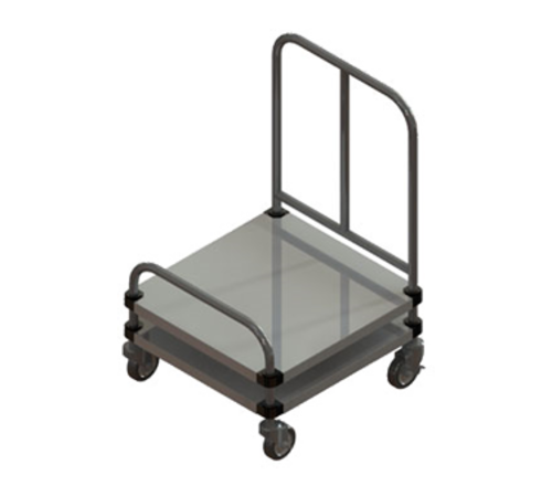 Piper Products 722 20" x 20" Stainless Steel Open Style Tray Cart