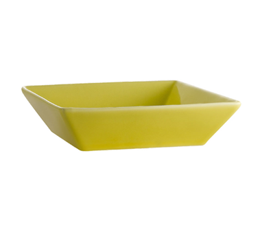 CAC China KC-B8-SFL 42 Oz. Sunflower Ceramic Square Color Arts Bowl (2 Dozen Per Case)