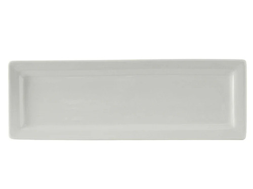Tuxton BWH-1603 Ceramic White Rectangular Plate (1 Dozen)