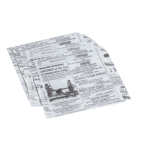 American Metalcraft PPRN76 Fry Paper Bag 7" x 6" Grease-Resistant (250 Per Pack)