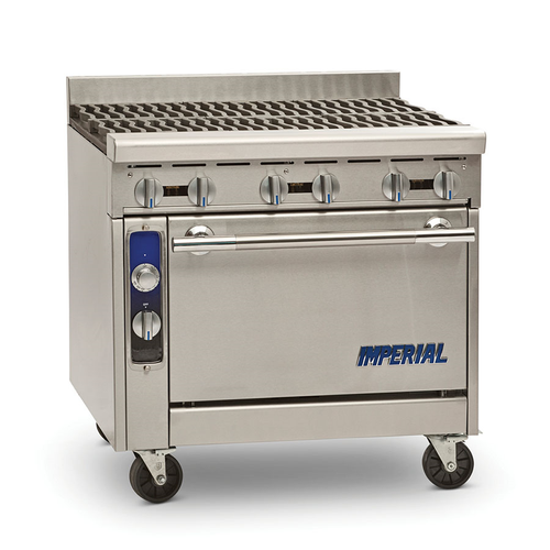 Imperial IHR-6-M 36" Gas Heavy Duty Range - 210,000 BTU