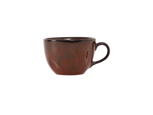Tuxton GAR-083 4" 10-1/2 Oz. Ceramic Red Rock Round Cup (2 Dozen Per Case)