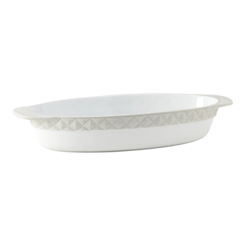 Tuxton EAU-101 3-1/2 qt Porcelain Oval Casserole Dish (2 Each Per Case)