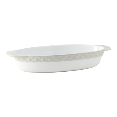 Tuxton EAU-101 3-1/2 qt Porcelain Oval Casserole Dish (2 Each Per Case)