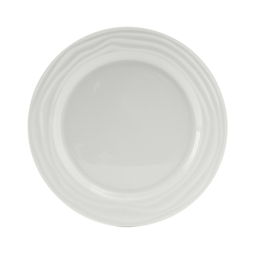 Tuxton GDP-005 9" Porcelain Porcelain White Round Plate (2 Dozen Per Case)