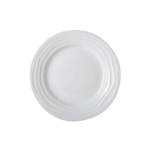 Tuxton GDP-005 9" Porcelain Porcelain White Round Plate (2 Dozen Per Case)