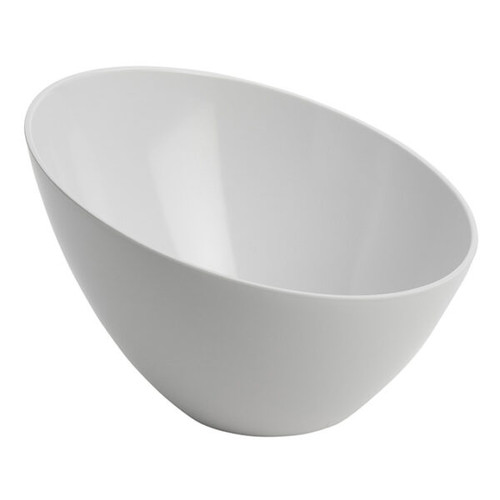 American Metalcraft MELSL112 12" 112 Oz. Plastic White Round Endurance Serving Bowl