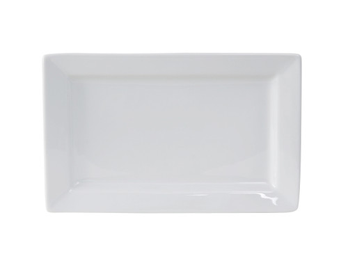 Tuxton GSP-551 Porcelain Porcelain White Rectangular Plate (1 Dozen)