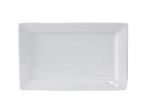 Tuxton GSP-551 Porcelain Porcelain White Rectangular Plate (1 Dozen)