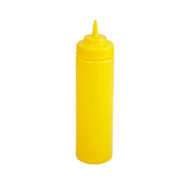Winco PSW-24Y 24 oz Yellow Plastic Squeeze Bottle  ( 6 pieces per Pack)