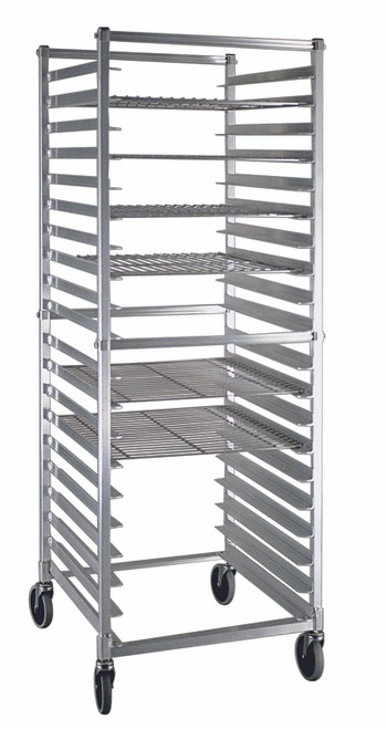 New Age NS947KD 69"H Mobile 20 Donut Screen Rack with 3" Spacing