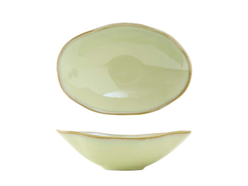 Tuxton Gas-402 11-1/2 Oz. Ceramic Sagebrush Oval Capistrano Bowl (1 Dozen)