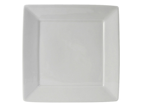 Tuxton BWH-1016 Ceramic White Square Plate (1 Dozen)
