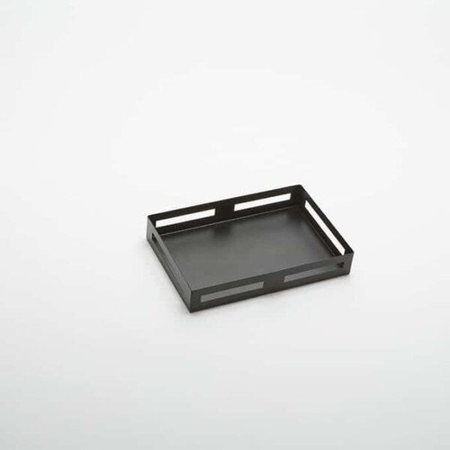 American Metalcraft BR128 12.13" L x 8.13" W x 2" H Rectangular Black Stainless Steel Multi Function Riser