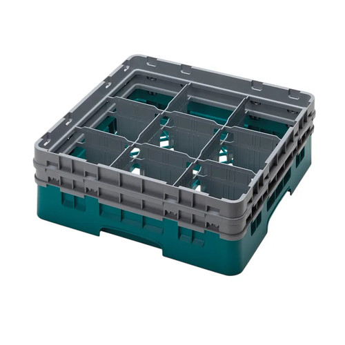 Cambro 9S434414 Camrack Glass Rack With (2) Soft Gray Extenders - 4 Cases
