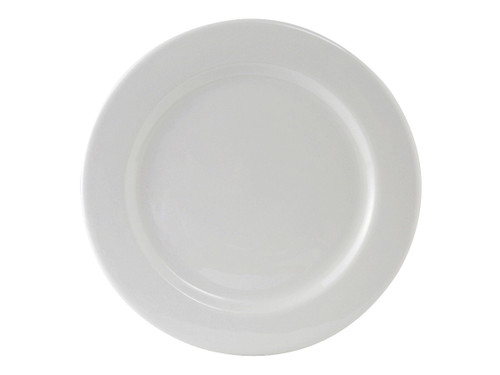 Tuxton ALA-102 10-1/4" Porcelain Porcelain White Round Plate (1 Dozen)