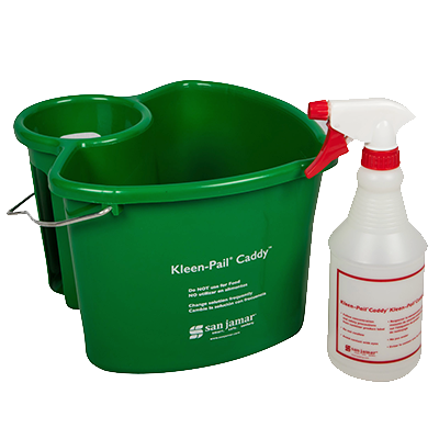 San Jamar KP500 4 qt. Green Plastic Kleen-Pail