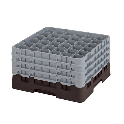 Cambro 36S900167 Camrack Glass Rack With (4) Soft Gray Extenders - 2 Cases
