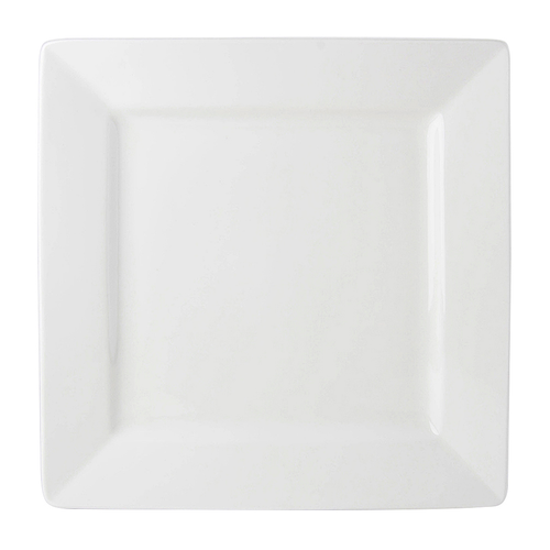 Tuxton ABU-009 Ceramic Pearl White Square Plate (6 Each Per Case)