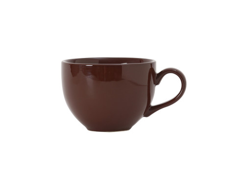 Tuxton DMF-1201 4" 12 Oz. Ceramic Mahogany Cappuccino Cup (2 Dozen Per Case)