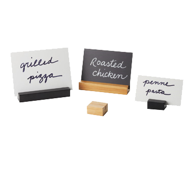 American Metalcraft BAMBL4 1.25" W Black Bamboo Card Holder