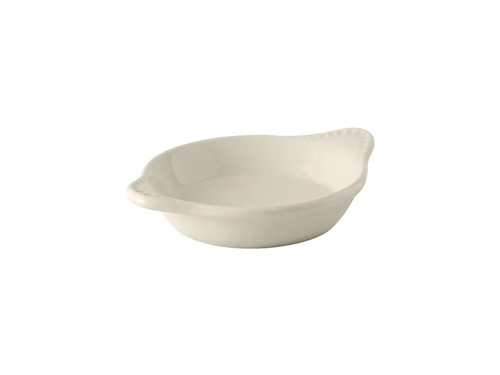Tuxton BEN-0602 6 Oz. Ceramic American White/Eggshell Round Shirred Egg (1 Dozen)