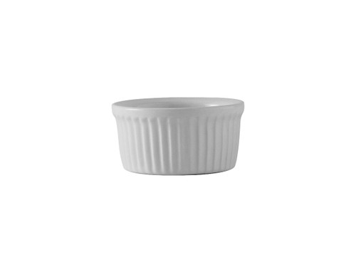 Tuxton BWX-0452 3-1/2" 4-1/2 Oz. Ceramic White Round Ramekin (4 Dozen Per Case)