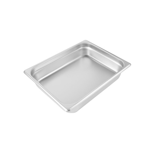 CAC China STPH-S25-2 Half Size 2.5" Deep 25 Ga. Stainless Steel Standard Solid Steam Pan (24 Each Per Case)