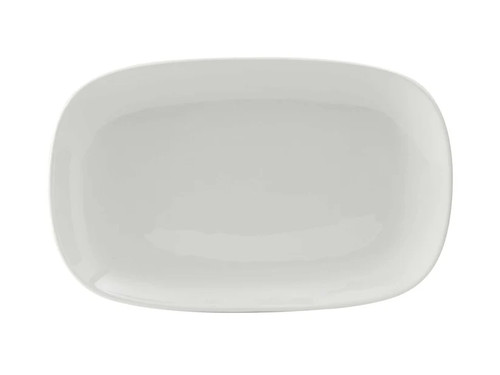 Tuxton BPH-127S Porcelain Porcelain White Rectangular Platter (1 Dozen)