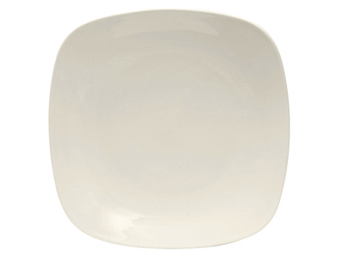 Tuxton AMU-500 Ceramic Pearl White Square Plate (1 Dozen)