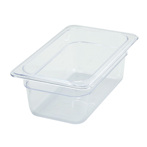 Winco SP7404 1/4 Size Polycarbonate Poly-Ware Food Pan