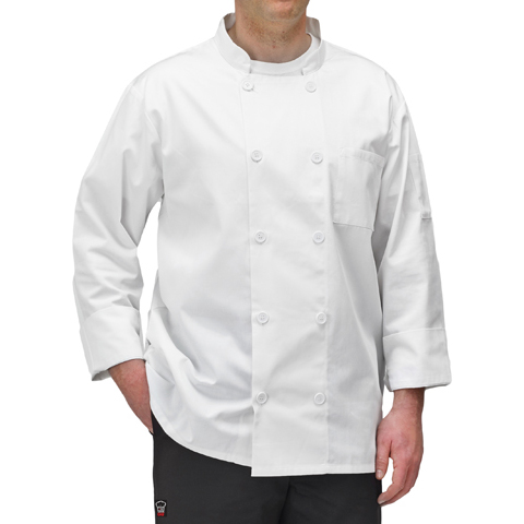 Winco UNF-5WS White Small Chef Jacket