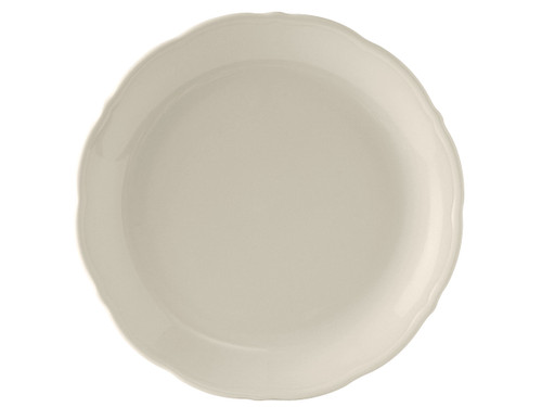 Tuxton SEA-112 11-1/4" Ceramic American White/Eggshell Round Plate (1 Dozen)