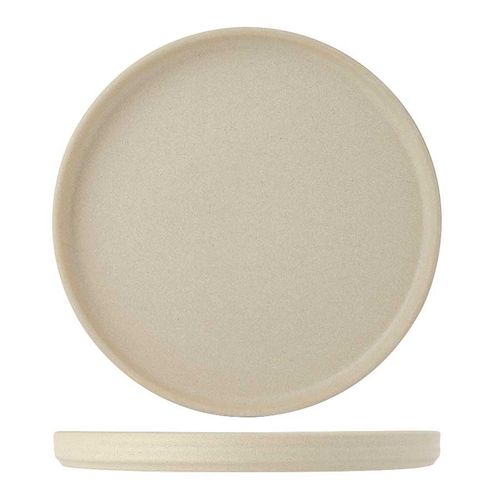 Tuxton VYAS082 8-1/4" Porcelain Matte Beige Round Plate (2 Dozen Per Case)