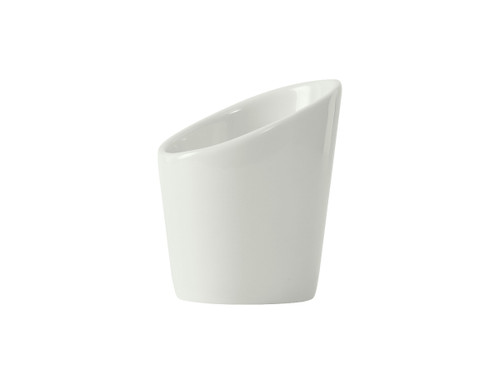 Tuxton GLP-651 6 Oz. Porcelain Porcelain White Slanted Slant Side Dish (1 Dozen)