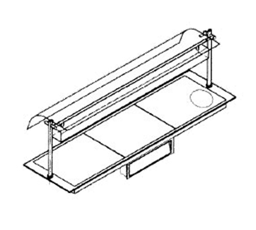 Piper Products D16050 Berkeley Hotplate 26" Long X 22" Deep Drop-In