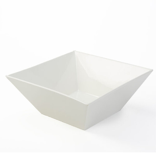 American Metalcraft WFB12 193 Oz. Porcelain White Square Prestige Bowl