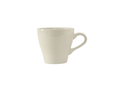 Tuxton BEF-0808 3-1/2" 8 Oz. Ceramic American White/Eggshell Cappuccino Cup (2 Dozen Per Case)