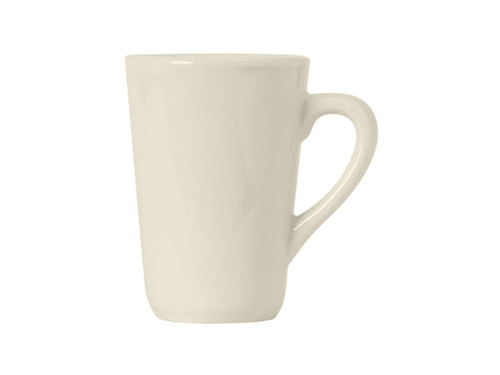Tuxton BEM-080D 3-1/8" 8 Oz. Ceramic American White/Eggshell Alpine Mug (2 Dozen Per Case)