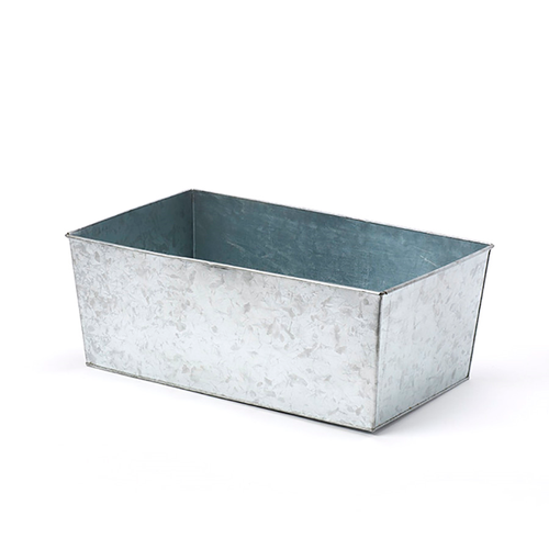 American Metalcraft BEVG20 Rectangular Silver Galvanized Beverage Tub 20.5" L x 12" W x 8" H