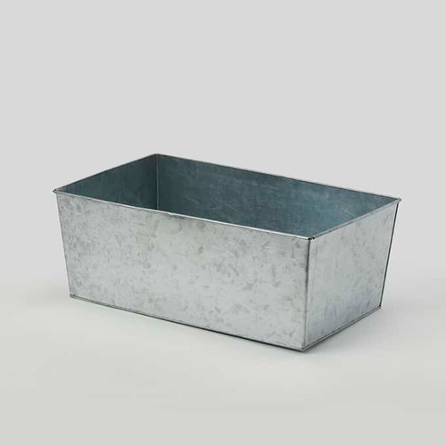American Metalcraft BEVG20 Rectangular Silver Galvanized Beverage Tub 20.5" L x 12" W x 8" H
