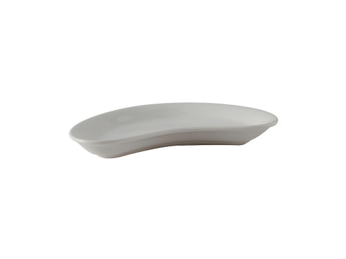 Tuxton BWZ-0862 Ceramic White Crescent Plate (1 Dozen)