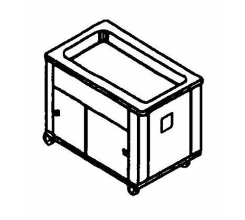 Piper Products 2-BCM 32"L x 36"H (2) Pan Size 9 7/16" Dp Stainless Steel Mechanically Cooled Mobile Cabinet Base Modular Design with Interlocking Mech. Elite Cold Food Serving Counter