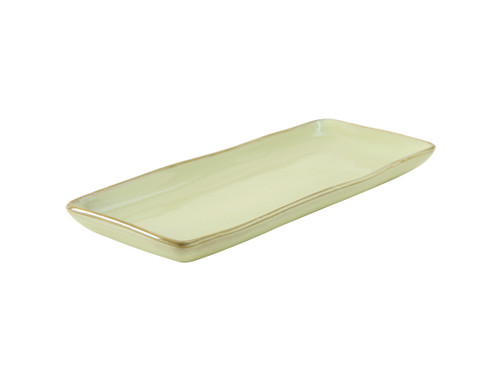 Tuxton Gas-550 Ceramic Sagebrush Rectangular Tray (1 Dozen)